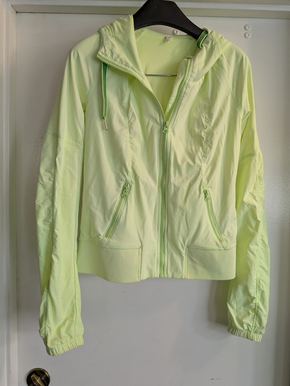 Lululemon Street To Studio Jacket Neon Yellow Green Zip Hoodie Jacket  Size 6